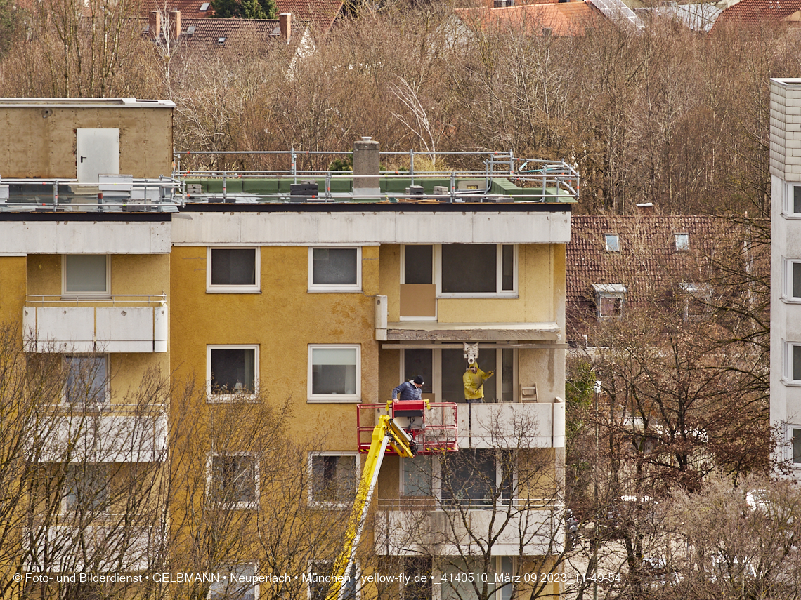 09.03.2023 - Fassadensanierung und Balkonentfernung am Karl-Marx-Ring 57c
